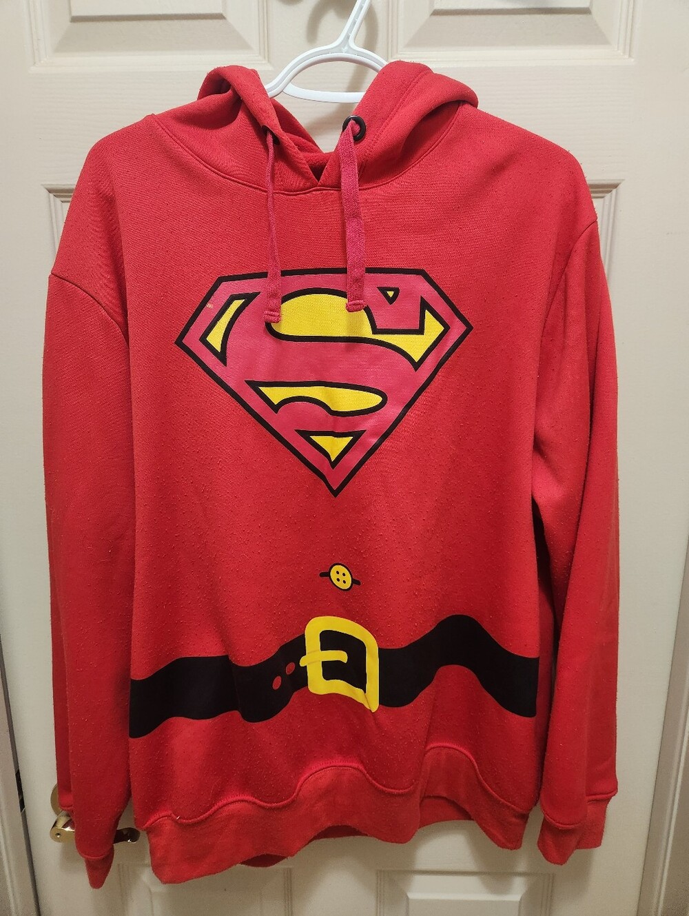 Men's Red Superman Santa Hoodie
